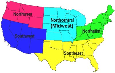 US regions map